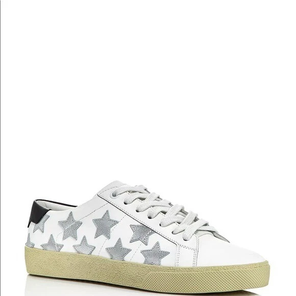 Saint Laurent YSL Silver Star Sneaker SIZE39 US 9.5 NEW IN BOX