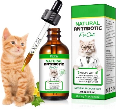 OIMMAL Natural Cat Antibioti c , Anti Fungal, Anti inflammatory, drops 60ml