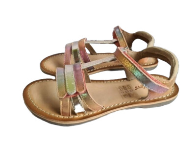 Kickers Klettschuh Sandale Sandaletten Regenbogen Glitzer Gr. 30 NEU (230)