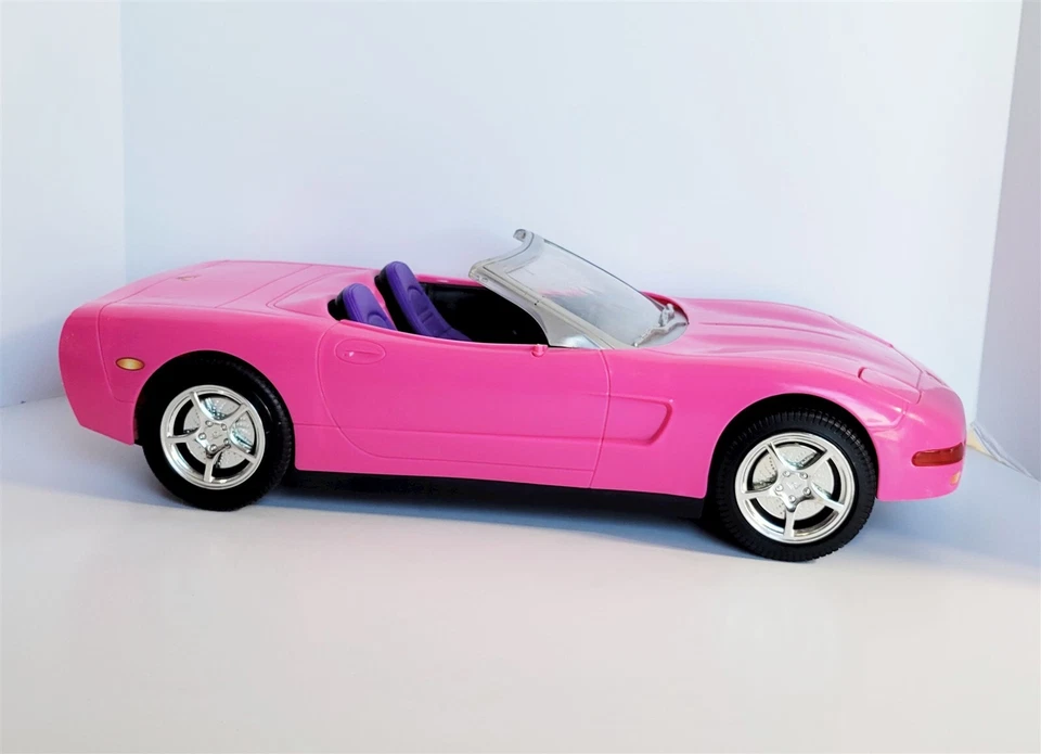 Barbie RC Corvette 2001 convertible coche rosa Mattel - sin control remoto - no probado Foto 4 de 4