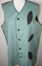 Shaka King Green Blue Gray Vest Art To Wear Felted Wool Nwt $108 40 M L 8 10 12