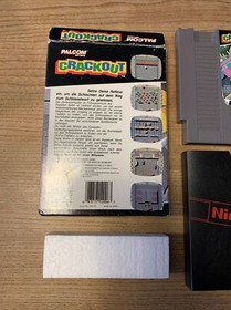NINTENDO NES Spiel CRACKOUT OVP PAL B Ohne Anleitung- PALCOM Schutzh&uuml;lle OVP