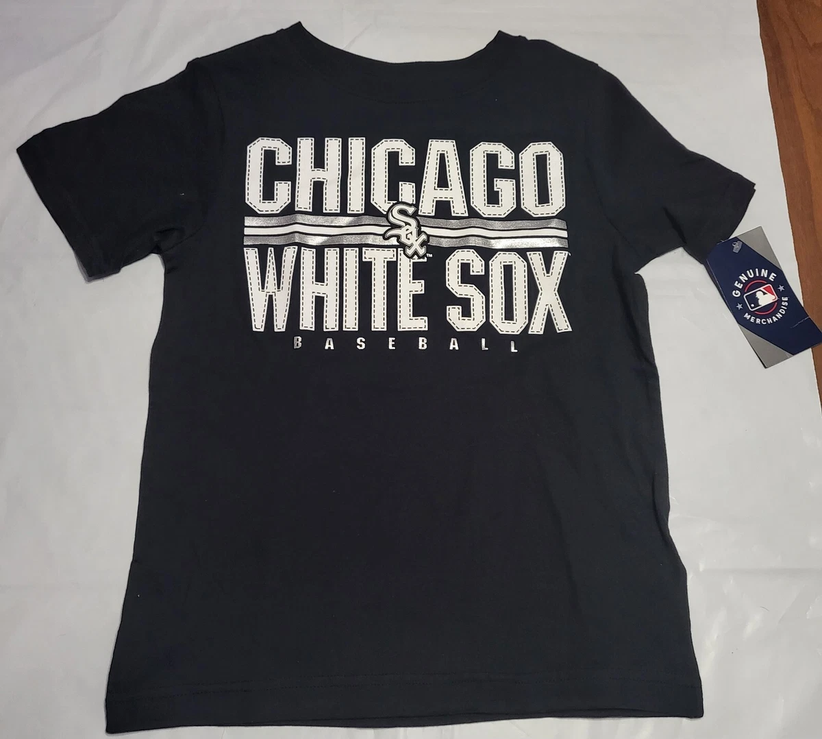 New Boys Blue MLB Genuine Merchandise White Sox Baseball T-shirt