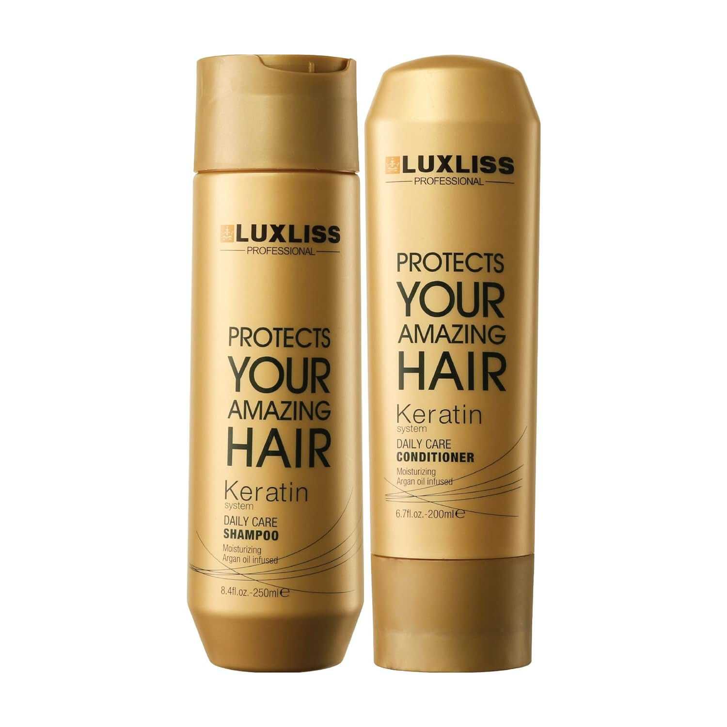Luxliss Keratin Dailycare Shampoo & Conditioner Treatment For Unisex , F/Ship
