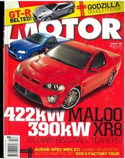 MOTOR Magazine February 2008 WP HSV Maloo R8 HM Ford Falcon XR8Lamborghini Reven