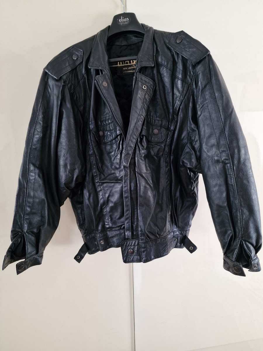 Vintage Leather Bomber Jacket Mabu | eBay UK
