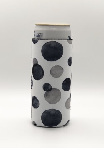Neoprene Slim Can Cooler Sleeve Coozies- 12 OZ Drinks (4 Pack White & Black) - Picture 3 of 5