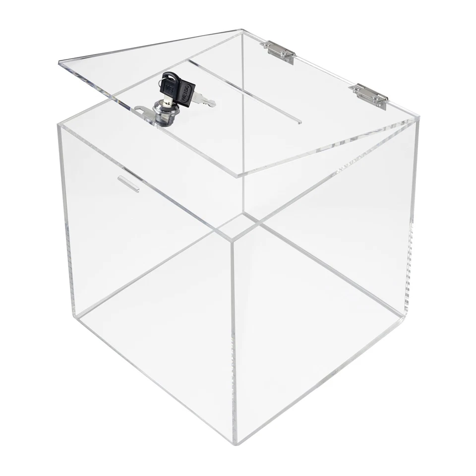 HMF Spendenbox Acrylbox Losbox Würfel, Spendendose, Spardose, Acryl - Bild 3 von 4