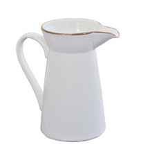 HIGH QUALITY WHITE PORCELAIN WATER / MILK JUG 1 LITRE CAPACITY - DECORATIVE VASE