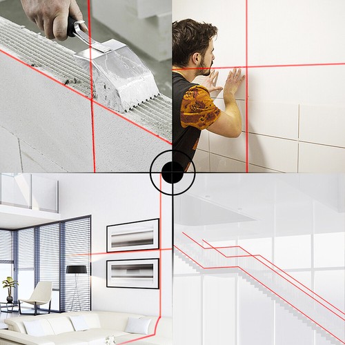 Self-Leveling 2 Lines Red Level Professional Horizontal and Vertical S7F8 - Picture 6 of 11