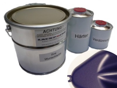 7 Liter Set 2K Car Paint Night Blue Metallic Matte No Clear Varnish Trend New