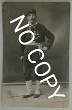 BUDRIO FOTO CARTOLINA(BO) ZAGA ALBINO L'ULTIMO GARIBALDINO TIMBRO A SECCO VEDI..