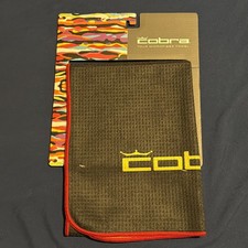 New Cobra Golf Tour Microfiber Club Towel Crazy Snake Black 39x14