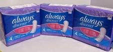 Always Discreet Women Incontinence Pads 4 - Moderate 66 Count x 3 Pack 198 Total