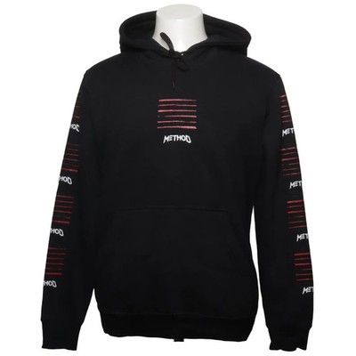Method, Kapuzenpullover, Größe: S, Schwarz/Rot, Baumwolle/Polyester #aNv