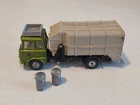 VINTAGE DINKY TOYS 978 BEDFORD TK REFUSE WAGON with 2 bins