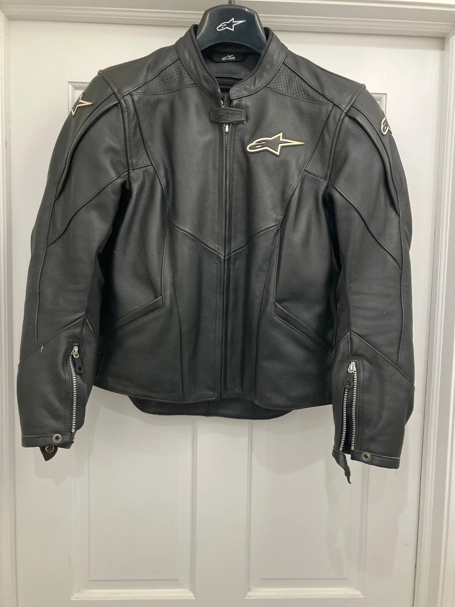 alpinestars レザージャケット EUR 46 ブラック/シルバー Alpinestars Leather Motorcycle Jackets for sale | eBay