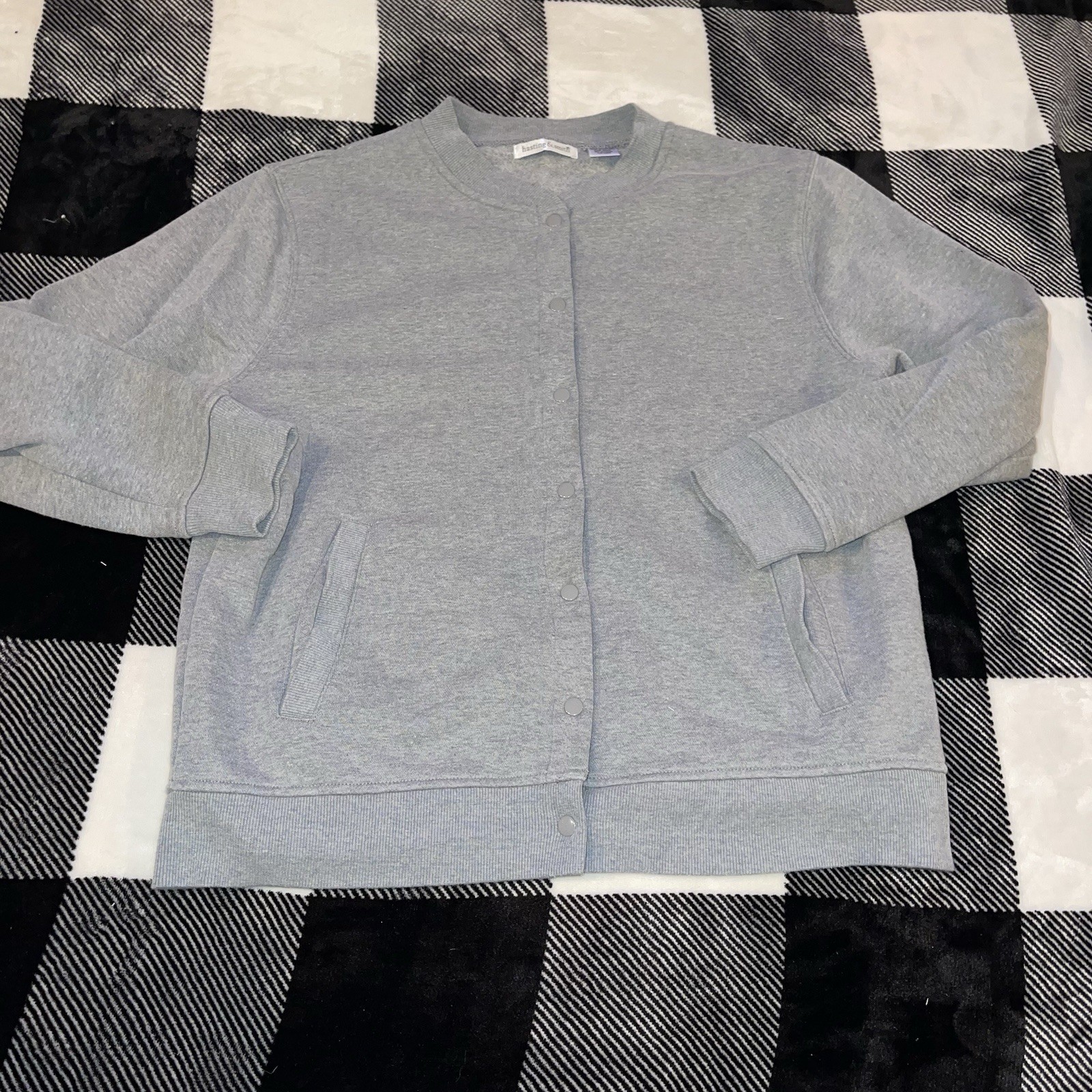 Hasting & Smith Grey Snap Button Sweatshirt - image 3