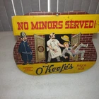 Vintage O'Keefe's Beer & ale SIGN No Minors foil over board RARE