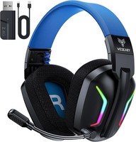 2.4GHz Wireless Gaming Headphones with ENC Microphone Bluetooth 5.4 50mm Drivers