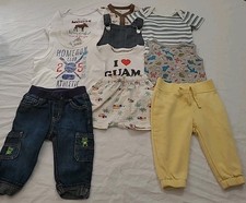 10PC Baby Boys 6-12/9-12 Mixed Clothing Lot Shirts Pants Shorts Overalls