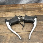 Dia-Compe BRS EDGE Road Bike Brake Levers Pair Drop Bar Aero Silver Black Hoods