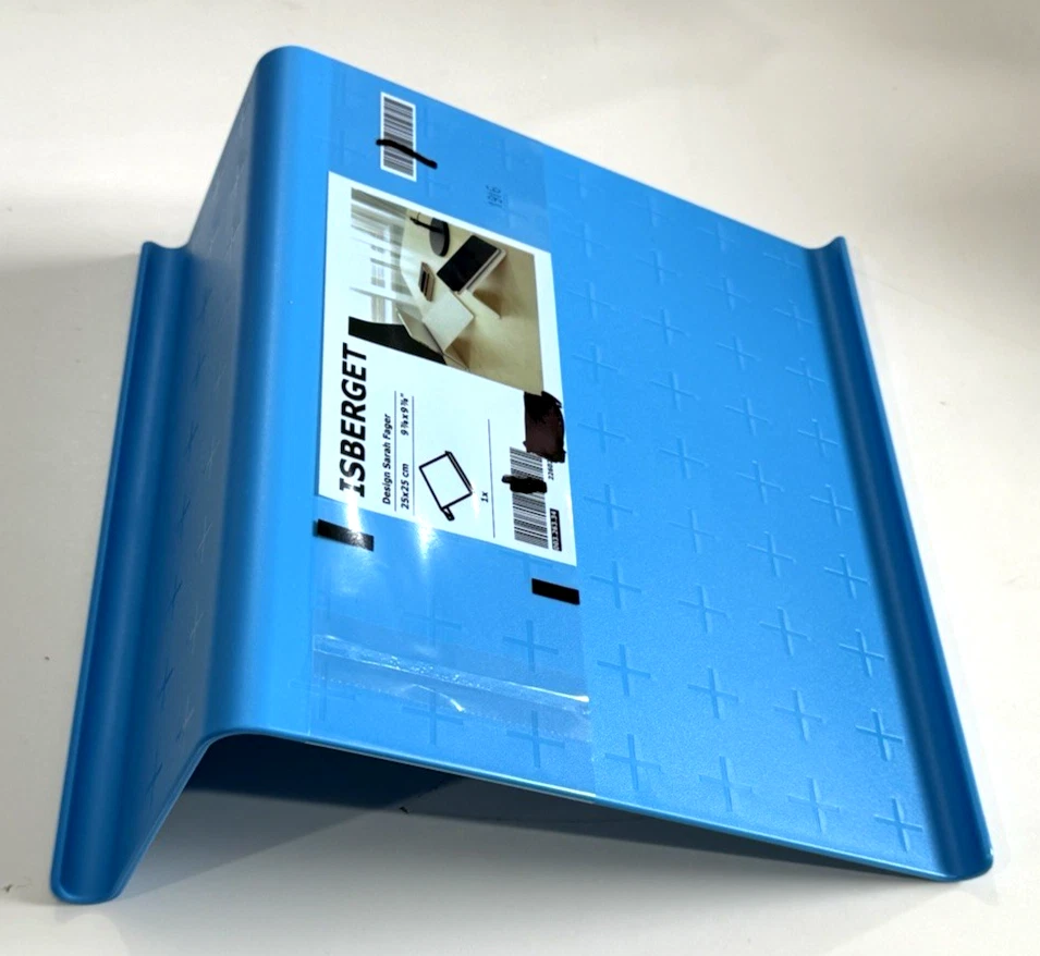 IKEA Isberget Blue Plastic Laptop iPad Tablet Stand Electronics 9 7/8" x 9 7/8" - Image 2 of 4