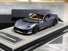 HH 1:64 Grey Blue 812 Competizione Racing Sports Model Diecast Resin Car