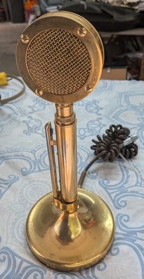 Astatic D-104 Golden Eagle Vintage Desk Microphone with Stand