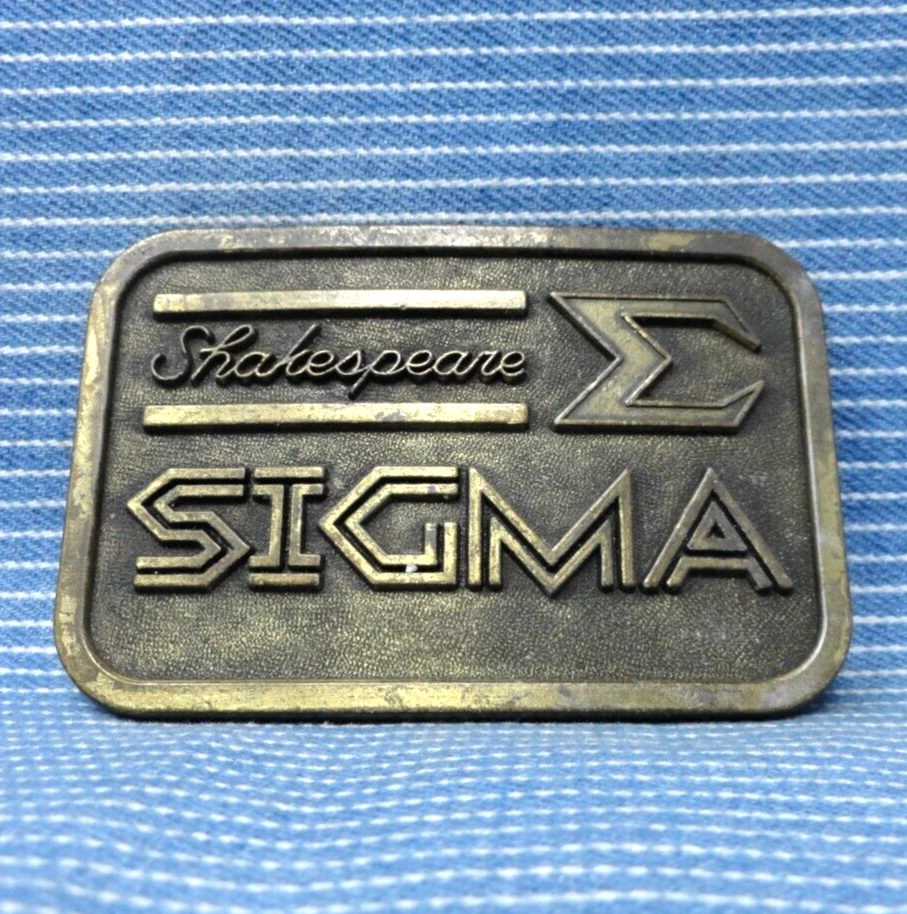 Shakespeare Sigma Fishing Gear Poles Reels Promo Belt Buckle Vtg 80s RJR .PCB899 - Image 2 of 4