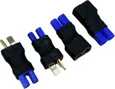2Pairs T Plug to EC2 Male Female RC Connector Adapter for RC Lipo Battery