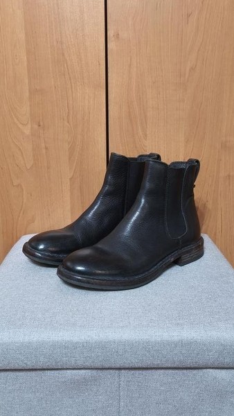 Women Moma Boots Black Leather 37