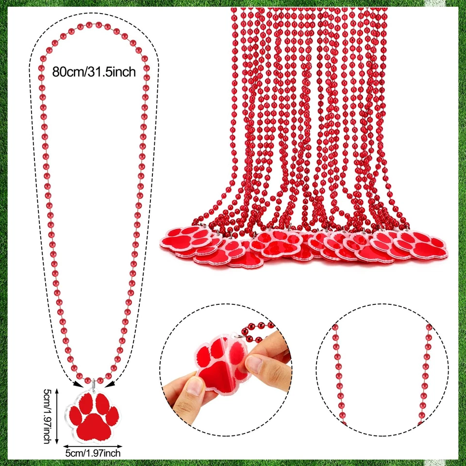 24 Piezas Pata Impresión Escuela Espíritu Semana Suministros Espuma Dedo Diadema y Pata Pri... Foto 3 de 4