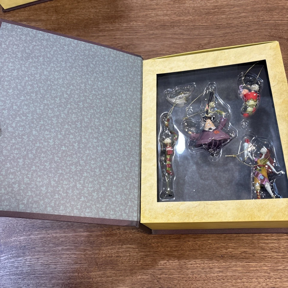 Disney Nightmare Before Christmas Storybook Ornament Set Tim Burton Set Of 5 - Image 2 of 4