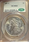 1882-O CAC MS62 PQ Morgan Silver Dollar