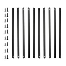 25 Pack 26" Black Aluminum Deck Balusters with Screws, Straight R020