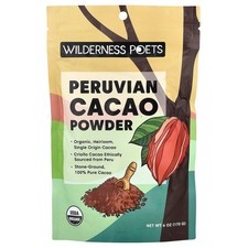 Wilderness Poets Arriba Nacional Cacao Powder 6 oz 170 g Gluten-Free, Organic,