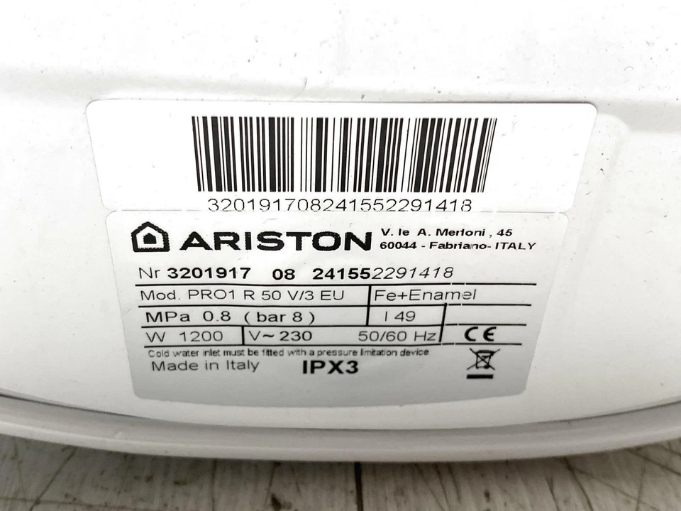 Scaldabagno Ariston PRO 1 R 50 l bianco - Immagine 3 di 4