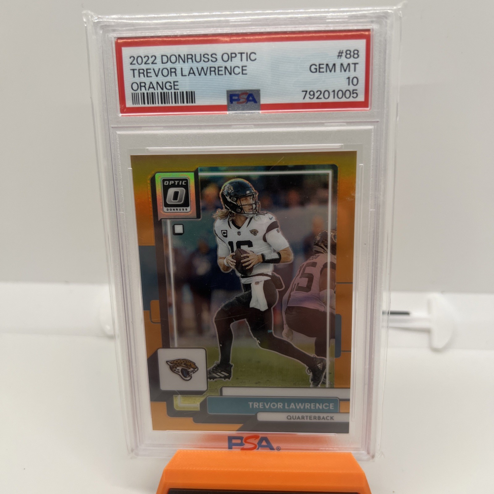 2022 Panini Donruss Optic Trevor Lawrence #88 ORANGE Prizm #26/199 PSA 10 GEM SP
