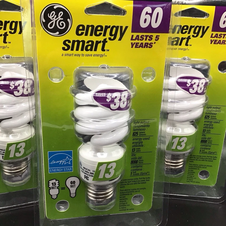 GE Energy Smart 60 16460 13 Watt Light Bulb Replaces a 60 Watt Bulb lot of 3 - Image 2 of 2