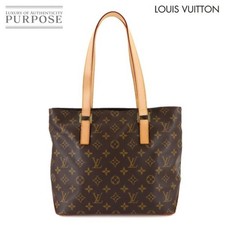 Auth  Louis Vuitton Monogram Cabas Piano Tote Bag Brown M51148 Gold Hardware Cab