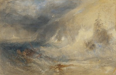 Turner Long Ship S Leuchtturm Land End 1834 romantische Meereslandschaft Wandkunstdruck Pos