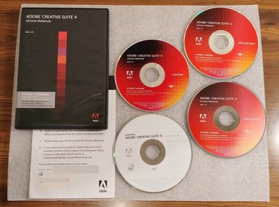 Adobe Creative Suite 4 Design Premium For Mac OS Student Edition DVDs w/ Serial#