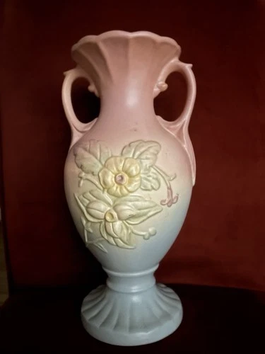 VNTG HULL ART POTTERY USA W-17-12 1/4, Double Handled Wildflower Vase