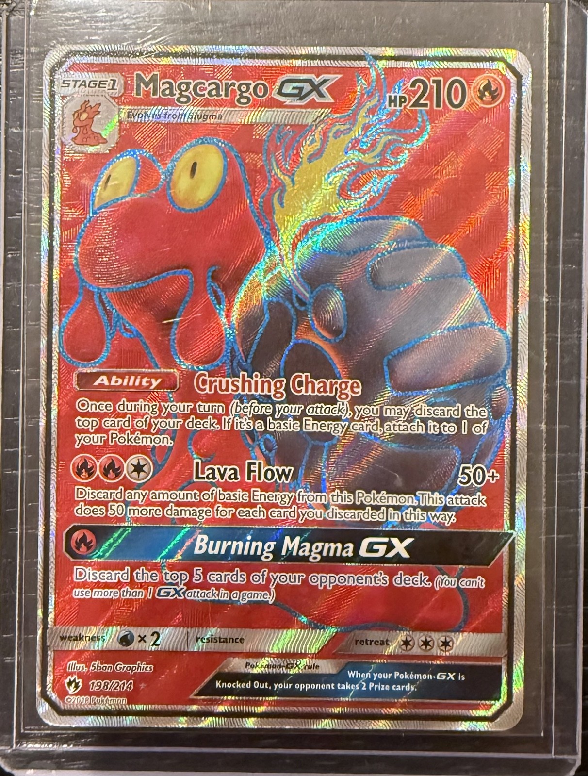Magcargo GX (Full Art) 198/214 Sm-Lost Thunder Holo