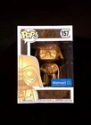Darth Vader Funko Pop! 157 Star Wars Gold Metallic Walmart Excl in New Protector