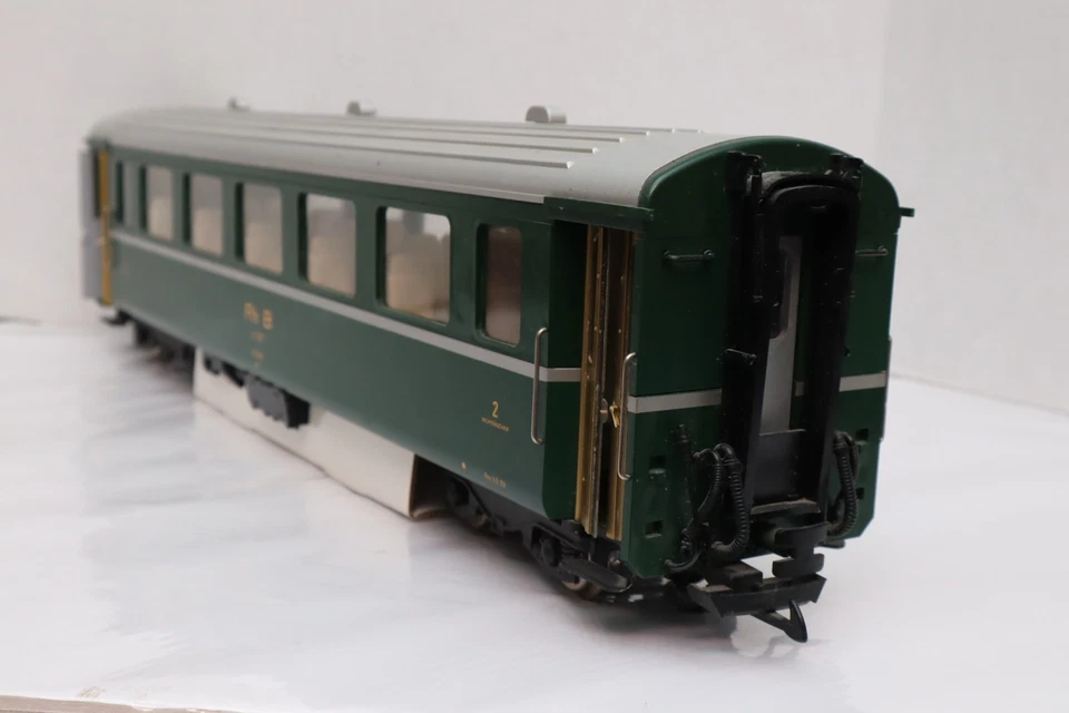 LGB 3167 RhB 2nd Class Passenger Car G Scale Model Train Coach w Box READ - Image 3 of 4