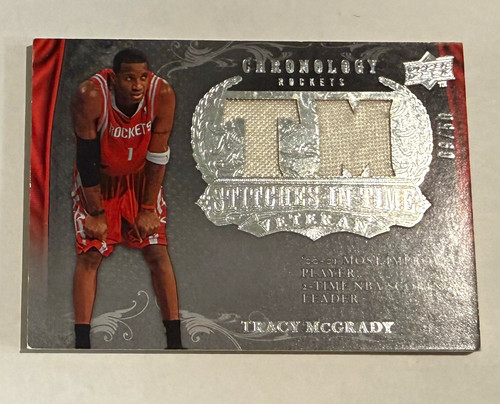2007-08 UD Chronology Tracy McGrady Stitches In Time Jersey /50 Game Used