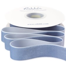 Dusty Blue Velvet Ribbon 1 Inch x 10 Yards Continuous Spool Christmas Gift Wrap