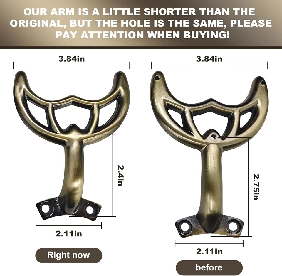 Ceiling Fan Blades Arm Antique Brass 42-Inch Fan Replacement Set 5 Pcs - Image 4 of 4